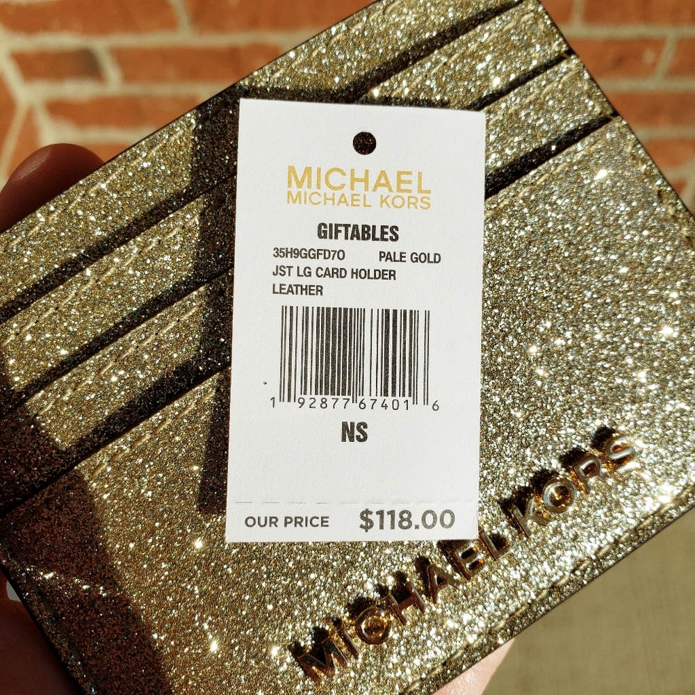 🌺NWT Michael Kors card holder case wallet glitter - Picture 8 of 8